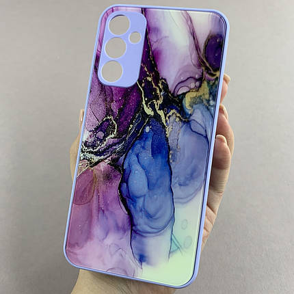 Чохол для Samsung Galaxy A34 5G (A346E) мармуровий чохол із захистом камери на самсунг а34 5г бузковий q7k, фото 1