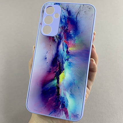 Чохол для Samsung Galaxy A34 5G A346E чохол з мармуровим візерунком захистом камери на самсунг а34 5г бузковий q7k, фото 1