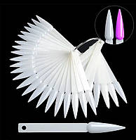 Палітра - віяло на кільці матові на 50 зразків гострі