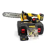 Цепная пила на аккумуляторе DeWalt DCM566P1N (36V 6.0Ah) с автоматической смазкой цепи Аккумуляторная пилка