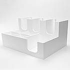 Органайзер для стаканів білий, барний організатор для цукру, кришок на 8 секцій, фото 2