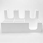 Органайзер для стаканів білий, барний організатор для цукру, кришок на 8 секцій, фото 7