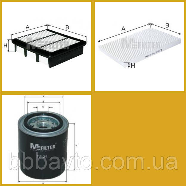 Набір фільтрів для ТО  HYUNDAI i30/i30CW (1.4 16v ) 2007—2012  (Ви-во MFilter), фото 1