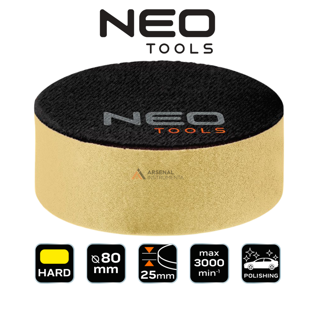 Губка для полірування 80 x 25 мм тверда, пінополіуретан NEO 08-974, фото 1