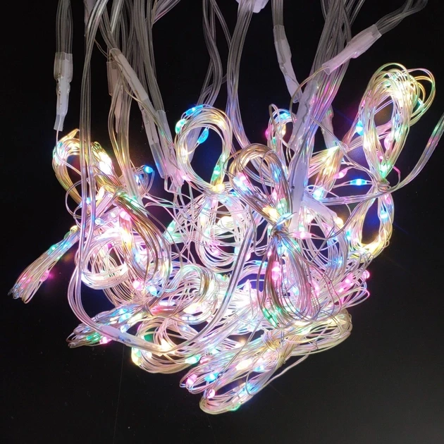 Гірлянда-штора світлодіодна 200 LED 3х2 м + Пульт +USB Мультицвіт YU227