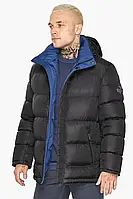 Чоловіча повсякденна куртка на зиму колір чорний-електрик модель 51999