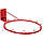 Кільце баскетбольне Ø46 см (на будь-який розмір м'яча), + сітка, червоний колір, фото 3