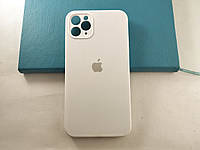 Защитный чехол для Apple iPhone 11 Pro Max белый силиконовый с логотипом