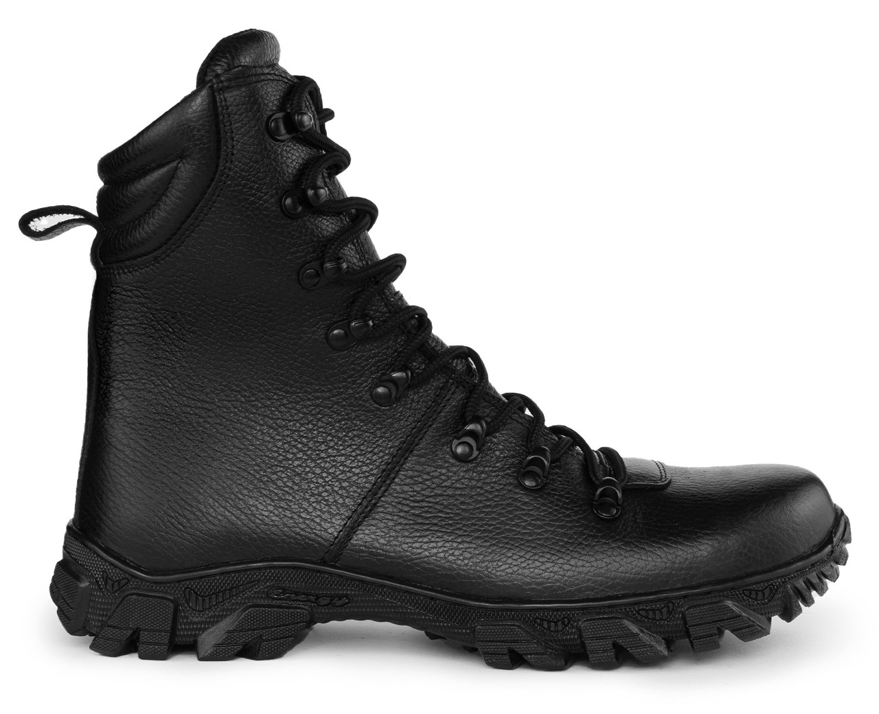 Берцы армейские зимние кожаные на меху "Bundes" влагостойкие черные без вставок, армейские ботинки для ВСУ - фото 3 - id-p2029559894