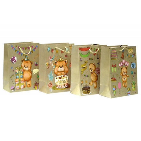 Пакет картонний 943M 26*32*10 cm З ФОЛЬГой, фото 1