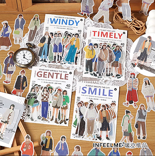 Набір стікерів жіночі силуети