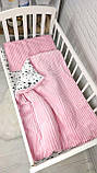Комплект постільної білизни в ліжечко 120*60 см польська бавовна: наволочка підковдра простирадло, фото 7