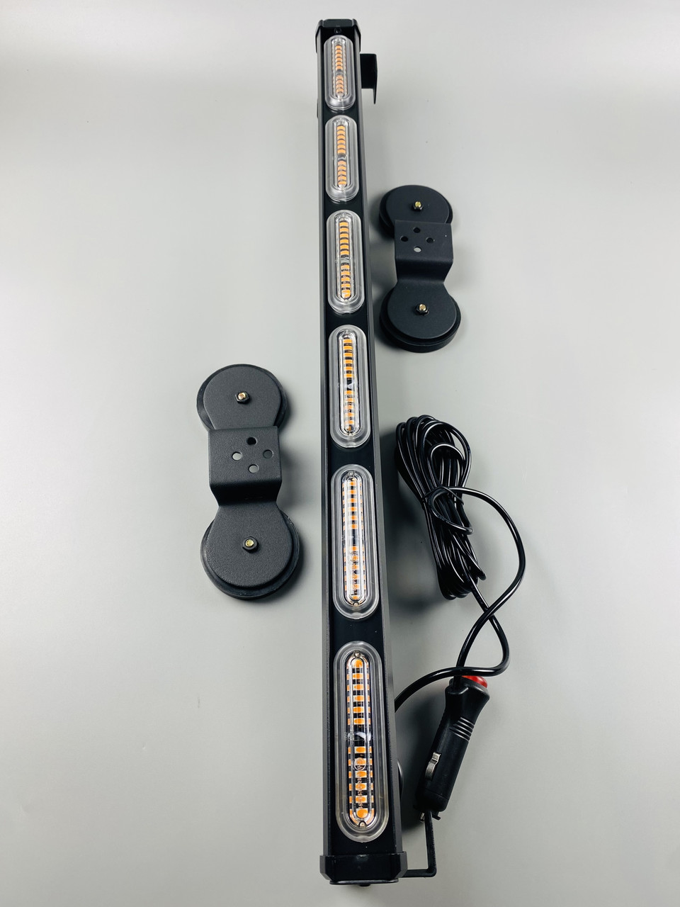 Двосторонній Стробоскоп LED-балка на машину 6 секцій 12/24 V 144 led діодів кріплення подвійний магніт, фото 1