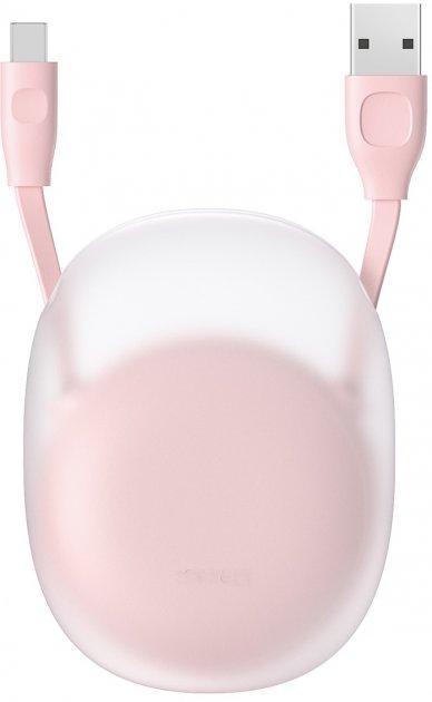 Кабель зарядний Baseus USB — Lightning Lets Go Little Reunion One-Way Stretchable 2 А 1 м Pink (CALRN-24)