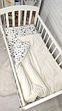 Комплект постільної білизни в ліжечко 120*60 см польська бавовна: наволочка підковдра простирадло, фото 3