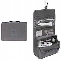 Органайзер дорожній для ванної косметички сірий на гачку