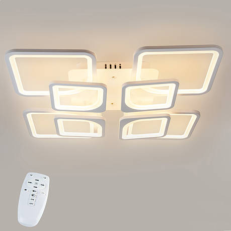 Стельова LED люстра, світлодіодний світильник Sunlight білий 5631/4+4, фото 1