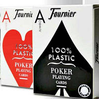 Настольная игра United States Playing Card Company Карты игральные Fournier 2800 Titanium Jumbo Index (red,