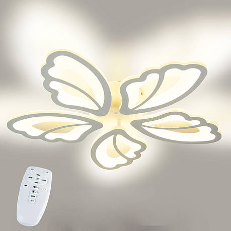 Стельова LED люстра, світлодіодний світильник Sunlight білий L77045/5, фото 2