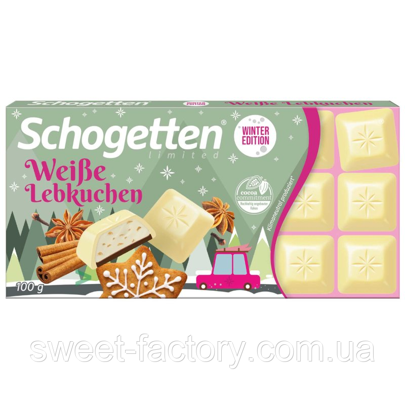 Шоколад Schogetten Weiße Lebkuchen Winter Edition 100g