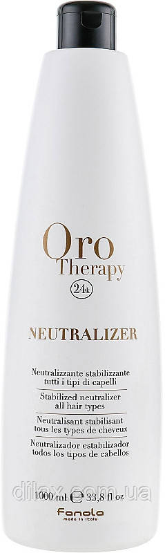 Нейтрализатор и стабилизатор для биозавивки Fanola Oro Therapy Neutralizer 1000ml (811619) - фото 1 - id-p2029572059