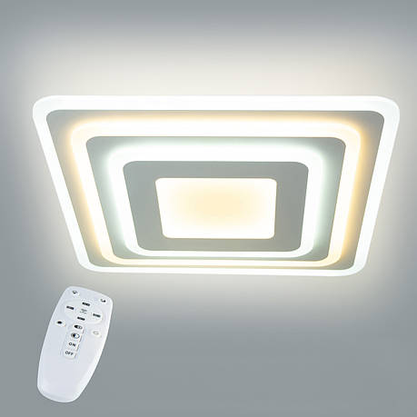 Стельова LED люстра, світлодіодний світильник Sunlight білий 19718/500, фото 1