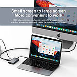 USB Type-C Hub хаб 7 в 1 (USB x3, HDMI, VGA, LAN, Type-C), фото 7