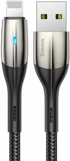 Кабель зарядний Baseus USB — Lightning Horizontal LED Indicator 1.5A 2 м Black (CALSP-C01)