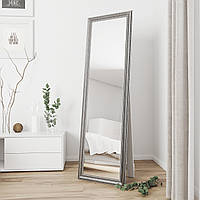 Зеркало в Серебряной раме 170х50 для комнаты в полный рост, зеркало стоячее большое передвижное в узкой раме