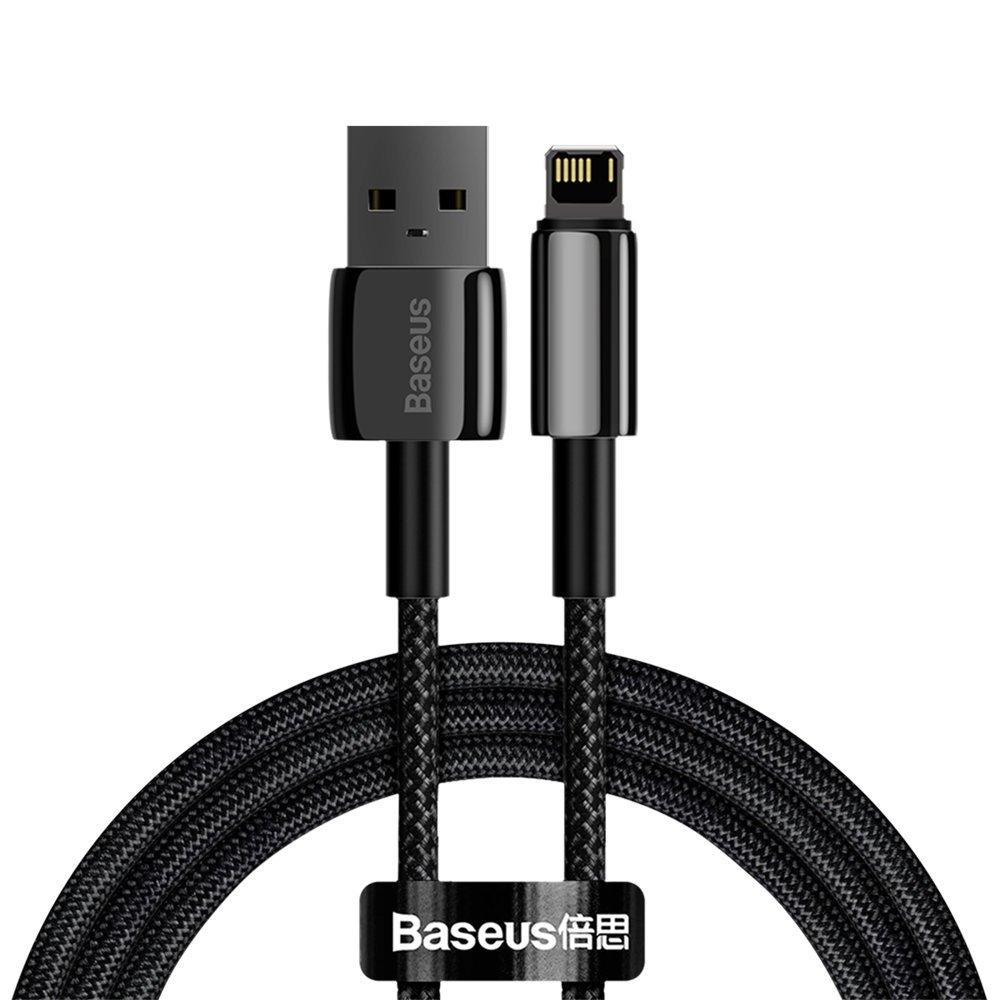 Кабель зарядный Baseus USB - Lightning Tungsten 2.4 А 1 м Black (CALWJ-01)