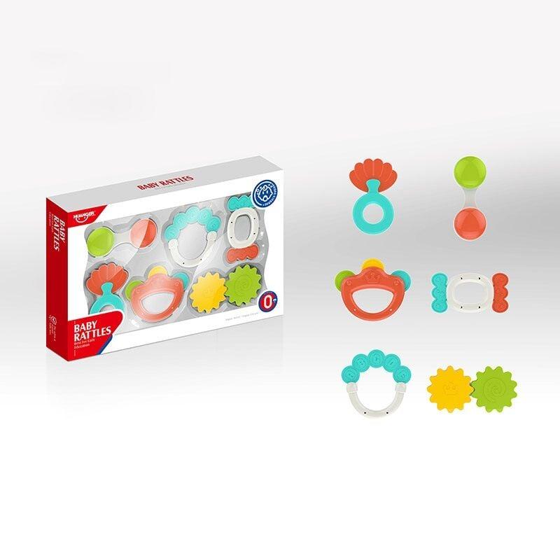 Набір брязкальця 6 елементів, прорізувачі, у коробці