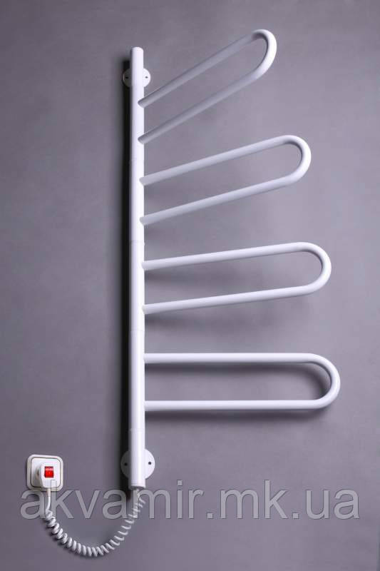 Рушникосушарка Флюгер-4 900х460 мм поворотна біла з регулятором температури, фото 1