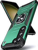 Протиударний чохол із підставкою для Samsung Galaxy S23 Plus зелений захисний бампер