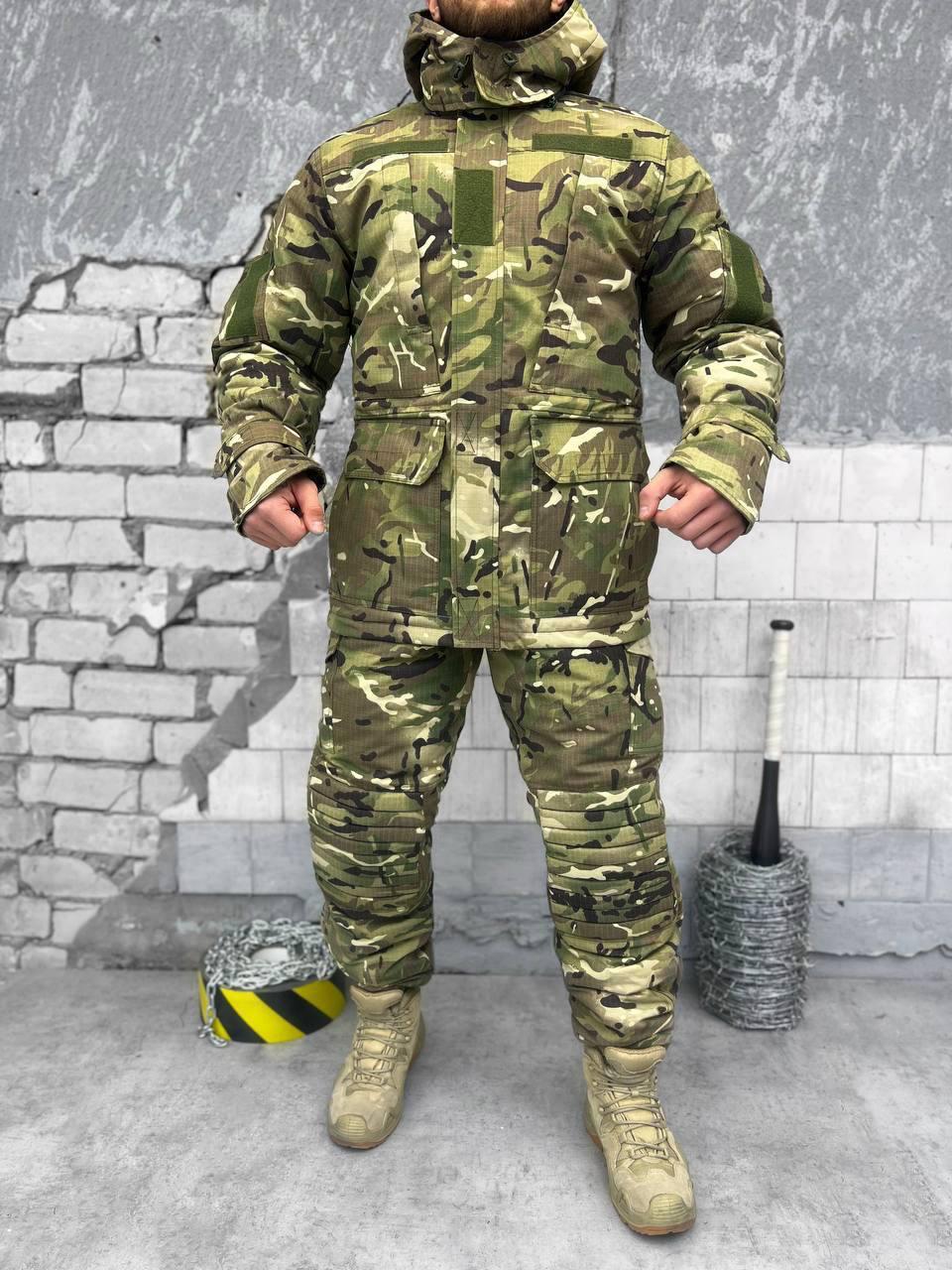 Военный зимний костюм мультикам Salomon omni-heat, Зимний тактический костюм ВСУ мультикам рип-стоп - фото 1 - id-p2029599835