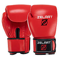 Перчатки боксерские кожаные Zelart VL-8477 10-14унций цвета в ассортименте 14 унции