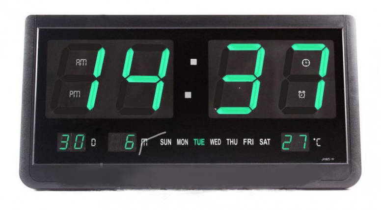 Годинник настінний офісний JH4825 з календарем і будильником.e, фото 2