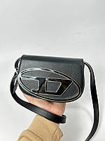 Женская сумка DIESEL 1DR Iconic Shoulder Bag Black (черная) красивая вместительная актуальная сумочка S70