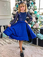 Детское платье синее на рост 134 см