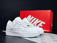 Женские зимние кроссовки Nike Air Force (белые) модные повседневные кроссы 11967 Найк
