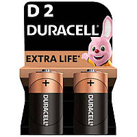 Лужні батарейки Duracell D, 2 шт. в упаковці