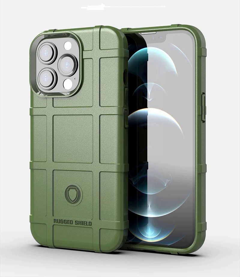 Протиударний чохол бампер Shield для iPhone 15 Pro Max зелений гумовий
