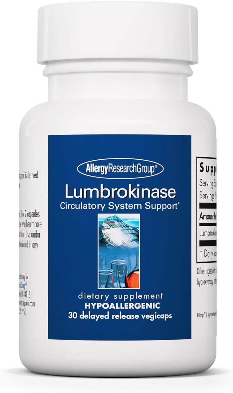 Allergy Research Lumbrokinase / Люмброкіназа сповільненого вивільнення 30 капсул