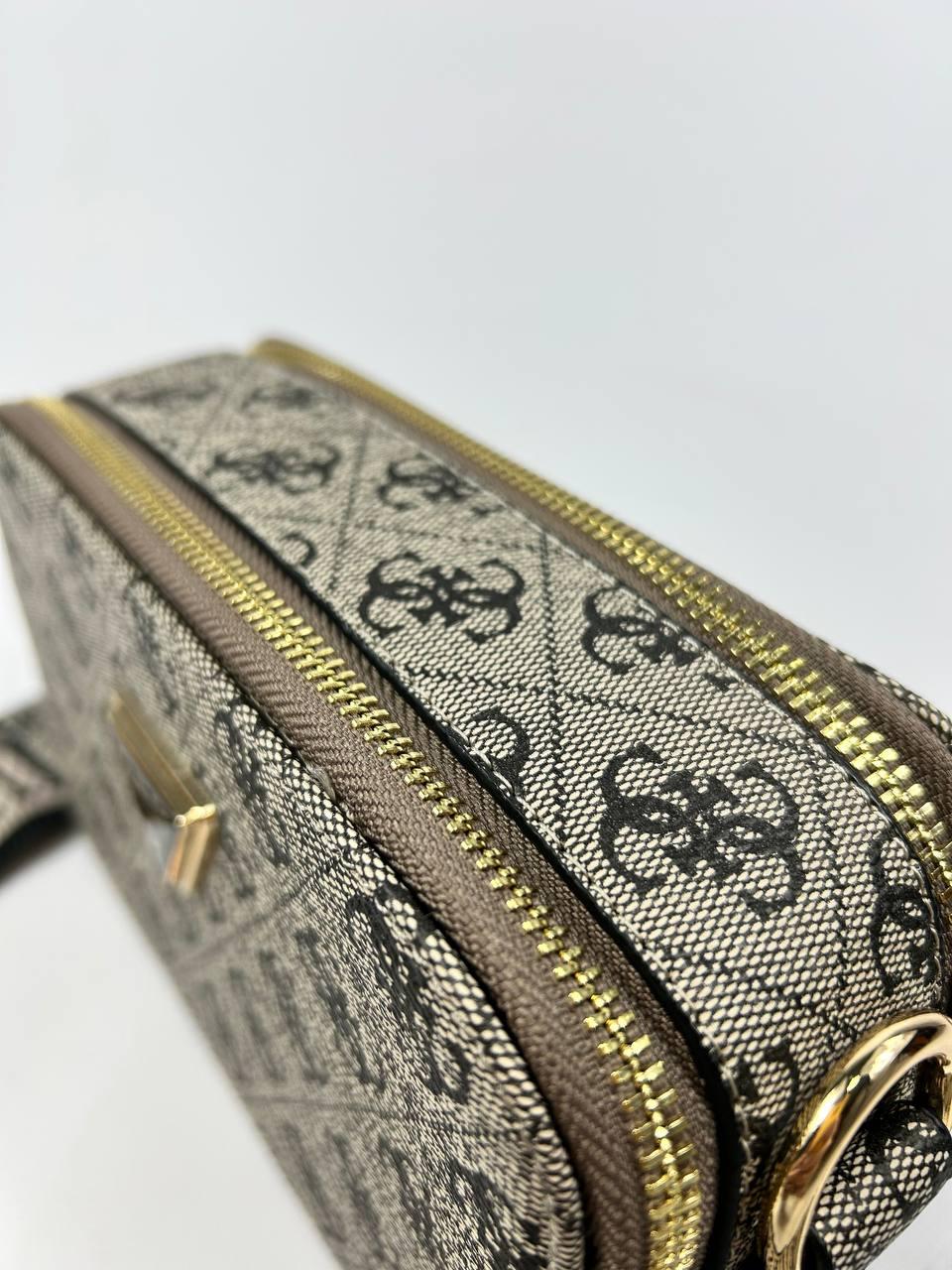 Женская сумка Guess Zippy Snapshot Grey (серая) красивая сумочка на ...