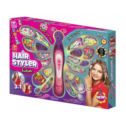 Косметика бісер для волосся Hair Styler. Fashion метелик MAXI 47х32х6 см ТМ DankoToys, фото 1