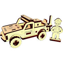Дерев'яна іграшка Конструктор Поліцейський Пікап міні OPZ-011 Handy Games