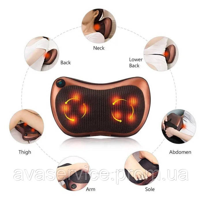 Масажна подушка Car and Home Massage Pillow, масажер для GK-696 шиї автомобільний