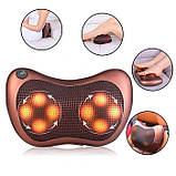 Масажна подушка Car and Home Massage Pillow, масажер для GK-696 шиї автомобільний, фото 5