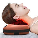 Масажна подушка Car and Home Massage Pillow, масажер для GK-696 шиї автомобільний, фото 7