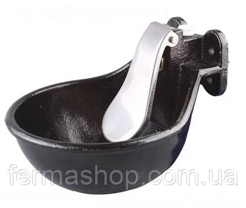 Поїлка чашкова чавунна з язиком з нержавіючої сталі для худоби №2, фото 1