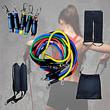 Спортивна гумка для тренувань exercise pipe / Стрічка гумка для фітнесу / Стрічка еспандер DM-779 для фітнесу, фото 10